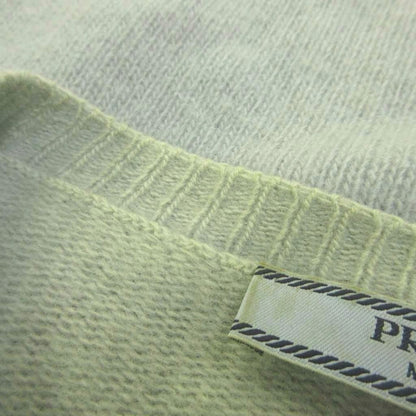 Prada Knit Cardigan Wool 38 Mint Green Round Neck Long Sleeve NP — view 8