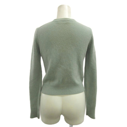 Prada Knit Cardigan Wool 38 Mint Green Round Neck Long Sleeve NP — view 3