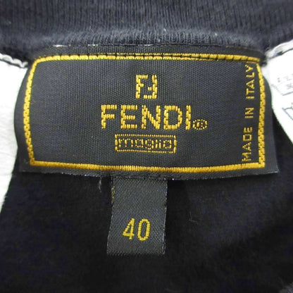 Fendi Short Sleeve T-Shirt 40 Black Logo — view 6