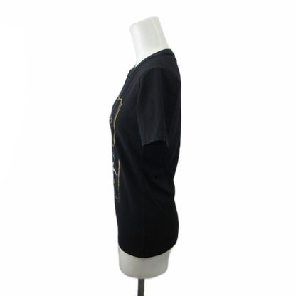 Fendi Short Sleeve T-Shirt 40 Black Logo — view 3