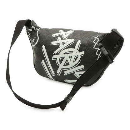 Balenciaga Graffiti Explorer Belt Bag Waist Pouch Alina Leather Black White — view 2