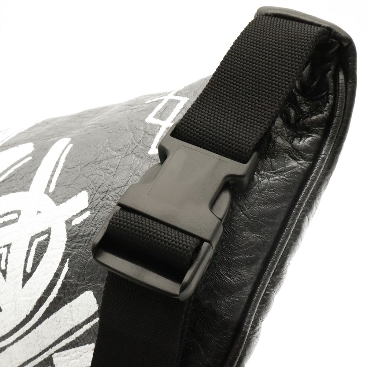 Balenciaga Graffiti Explorer Belt Bag Waist Pouch Alina Leather Black White — view 4