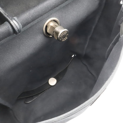 Hermes Herbag a Dos PM Backpack 2-Way Handbag Toile Officier Leather Black — view 7