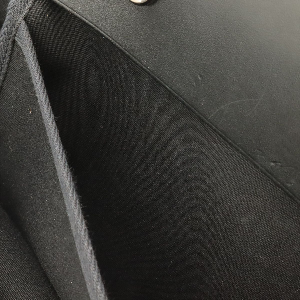 Hermes Herbag Cabas GM Tote Large Shoulder Bag Toile Officier Leather Black — view 8