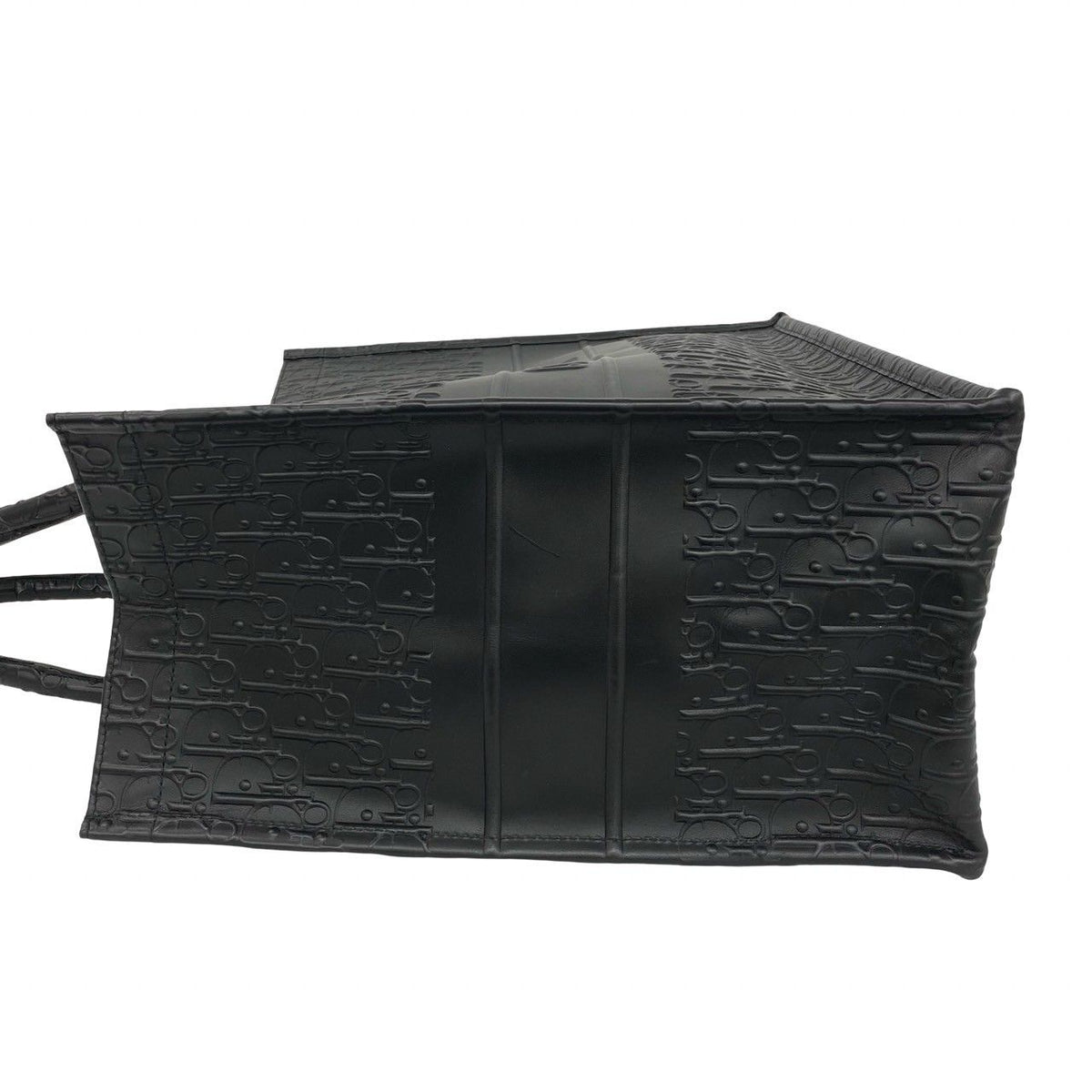 Dior Book Tote Bag Oblique Pattern Leather Black — view 5