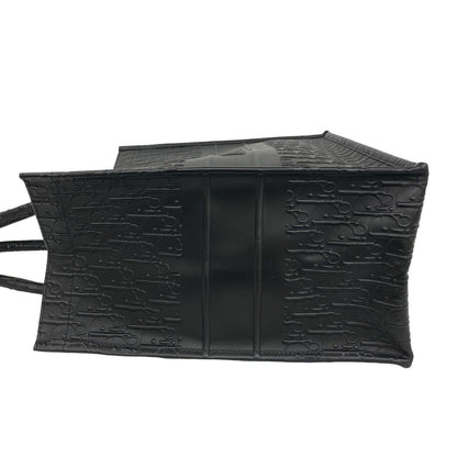 Dior Book Tote Bag Oblique Pattern Leather Black — view 5