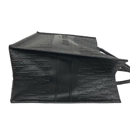 Dior Book Tote Bag Oblique Pattern Leather Black — view 6