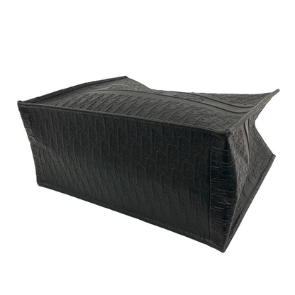 Dior Book Tote Bag Oblique Pattern Leather Black — view 8