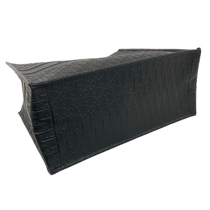 Dior Book Tote Bag Oblique Pattern Leather Black — view 7