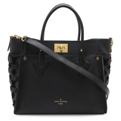 Louis Vuitton Monogram Tufting on My Side MM 2-Way Shoulder Bag Leather Noir