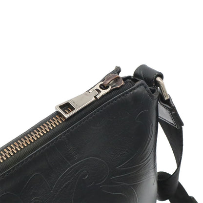 Versace Medusa Shoulder Bag Crossbody Leather Black Silver — view 6