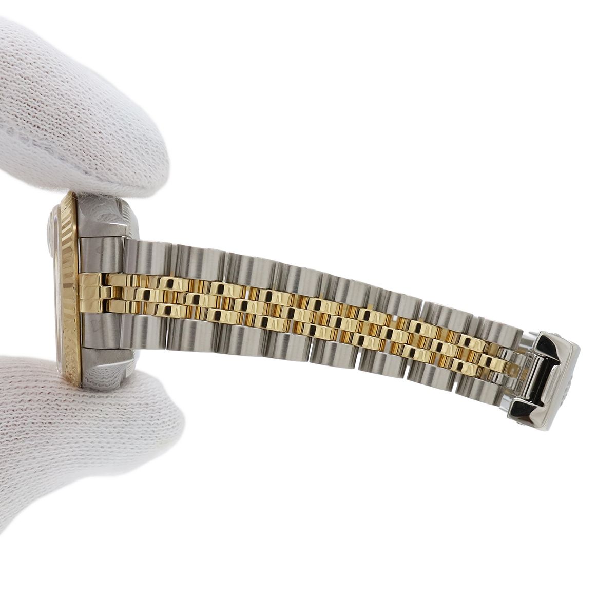 Rolex Datejust Champagne Dial SS 18K Yellow Gold Diamond Number Automatic Watch — view 8