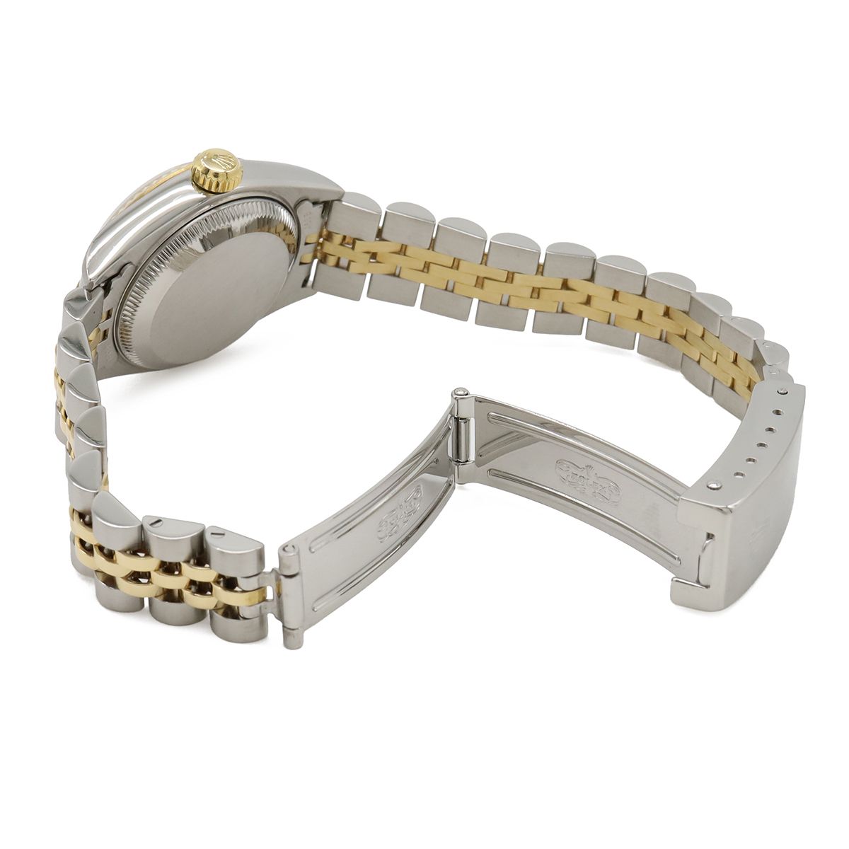 Rolex Datejust Champagne Dial SS 18K Yellow Gold Diamond Number Automatic Watch — view 7