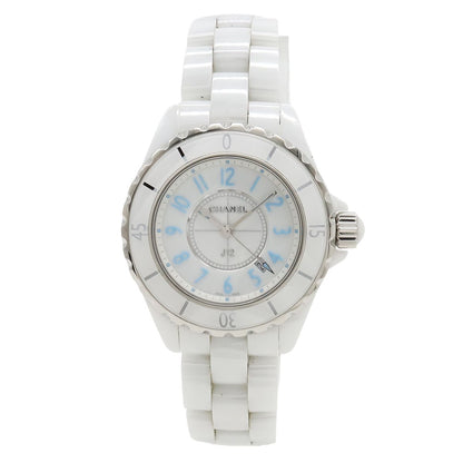 Chanel J12 Blue Light Limited to White Ceramic Dial Date Quartz Watch