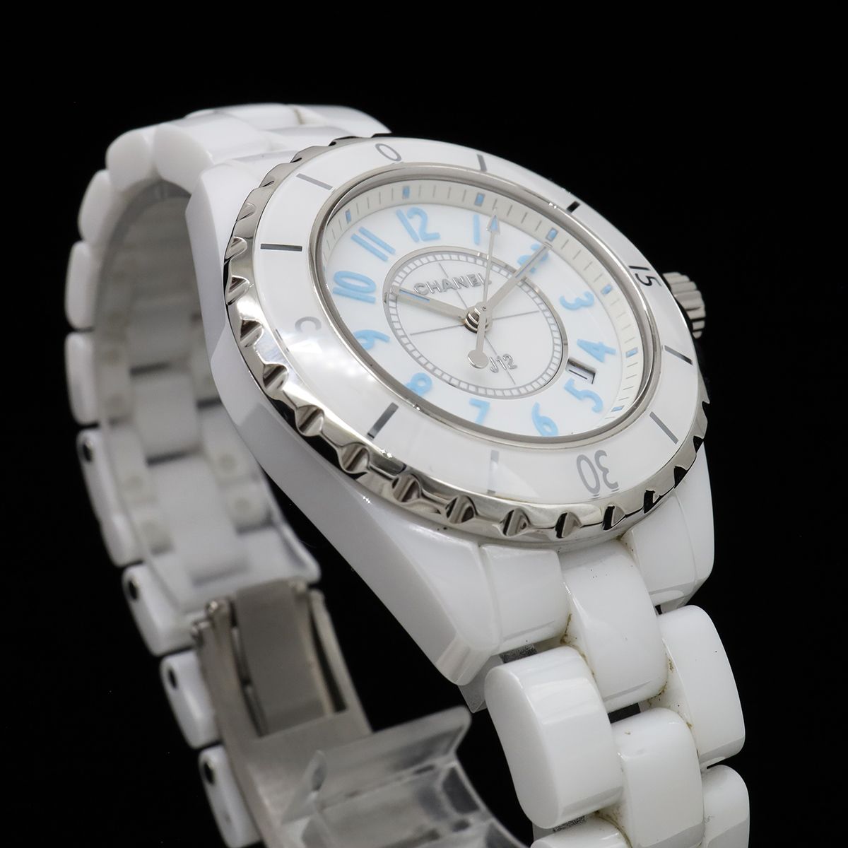 Chanel J12 Blue Light Limited to White Ceramic Dial Date Quartz Watch — view 5