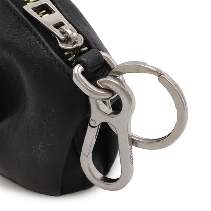 Loewe Elephant Animal Coin Case Pouch Charm Leather Black Silver — view 4