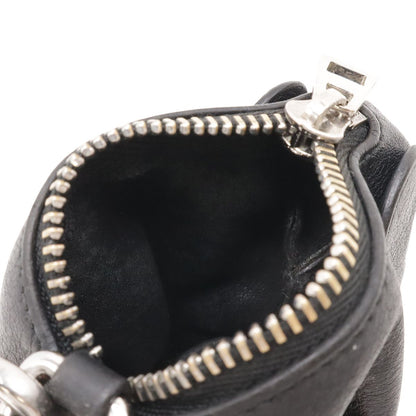 Loewe Elephant Animal Coin Case Pouch Charm Leather Black Silver — view 5
