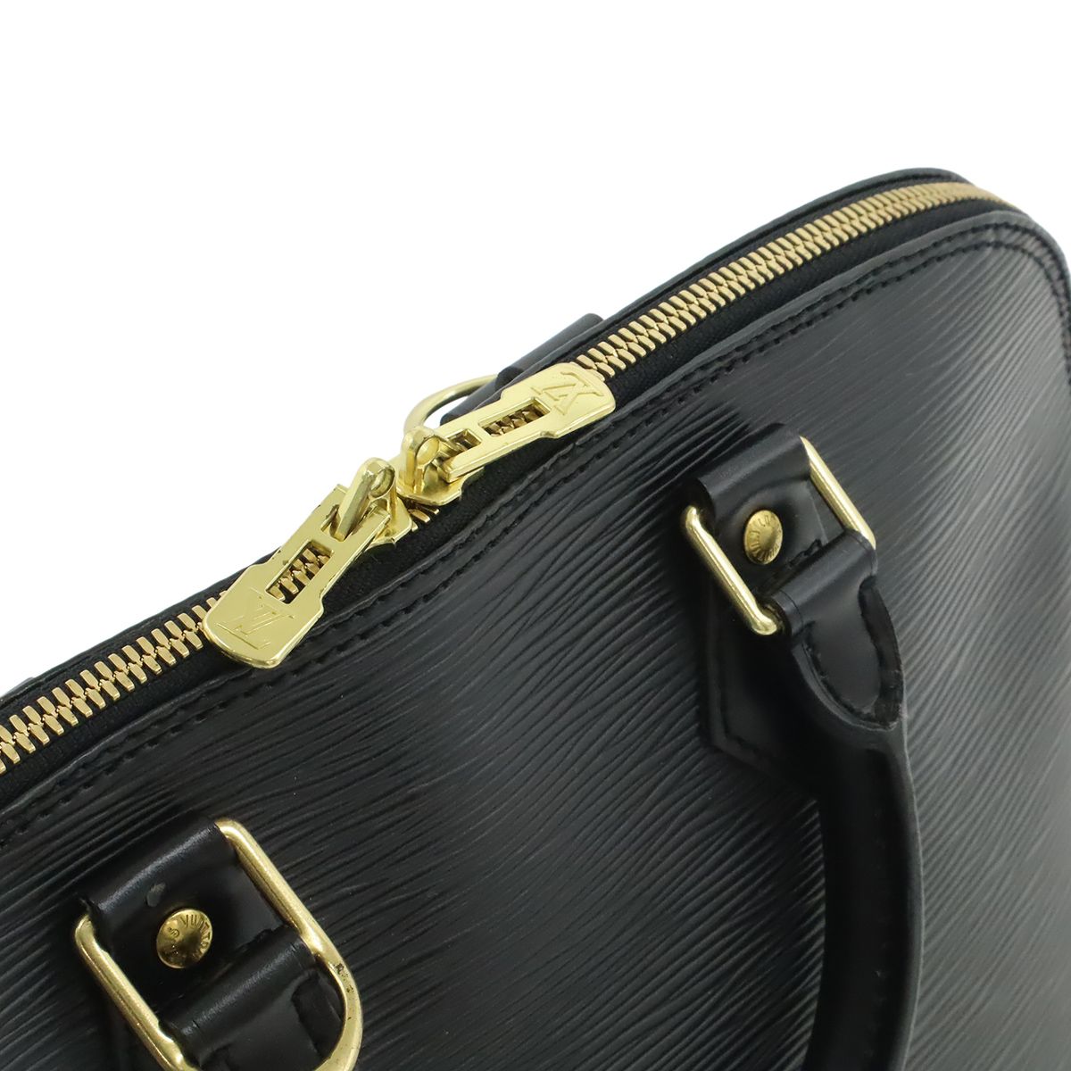 Louis Vuitton Epi Alma Handbag Leather Noir Black Gold — view 5