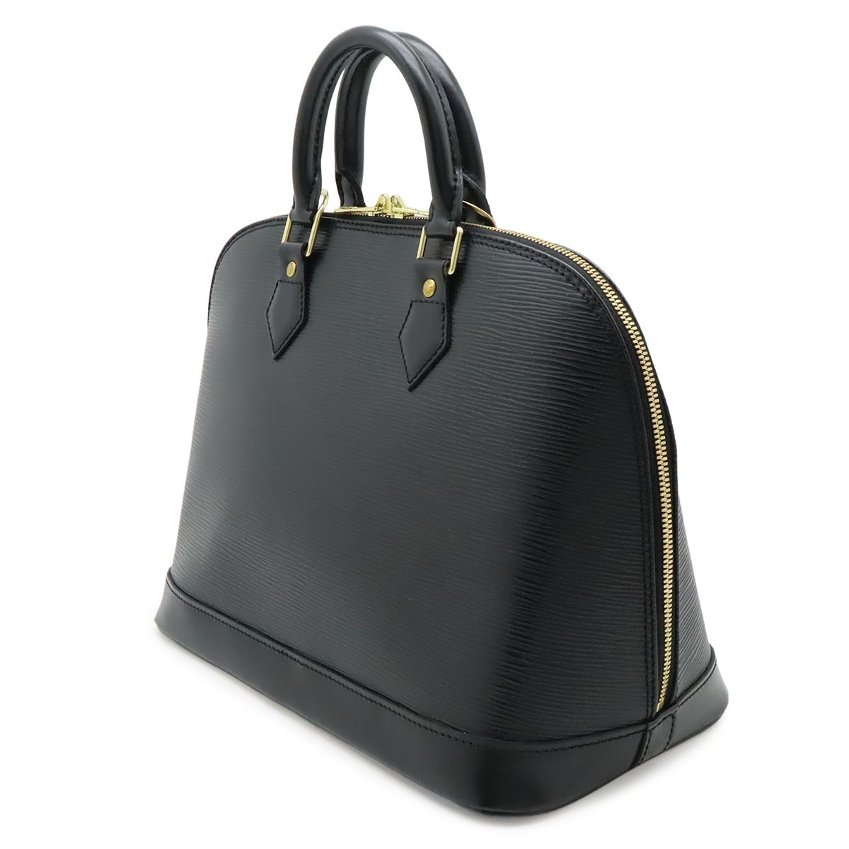 Louis Vuitton Epi Alma Handbag Leather Noir Black Gold — view 2