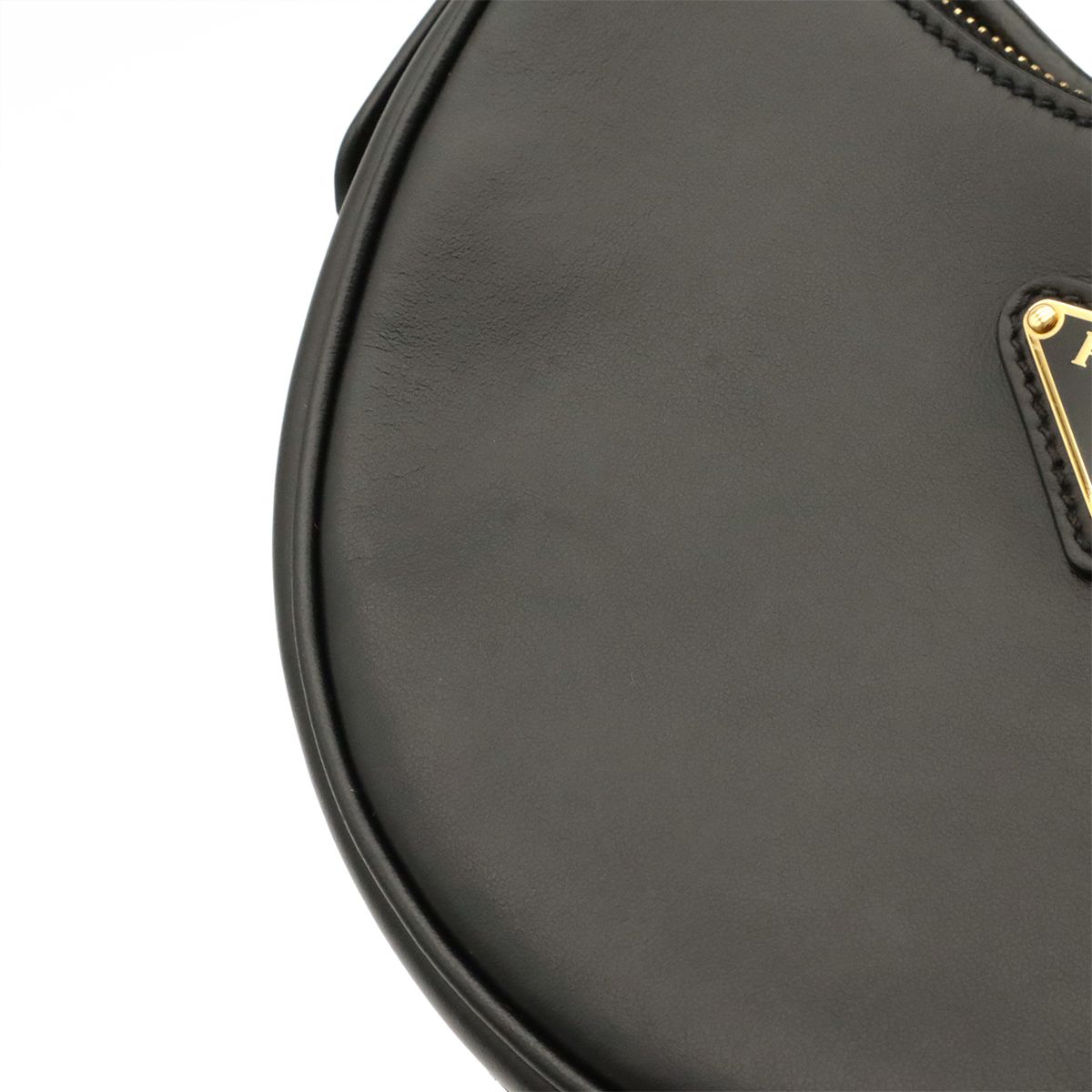 Prada Ake Small Leather Shoulder Bag Crossbody 2-Way Nero Black Gold — view 4
