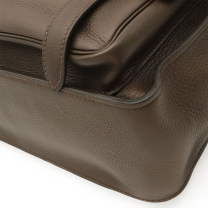 Hermes Steve Besace 35 Shoulder Bag Crossbody Taurillon Clemence Leather Brown — view 3