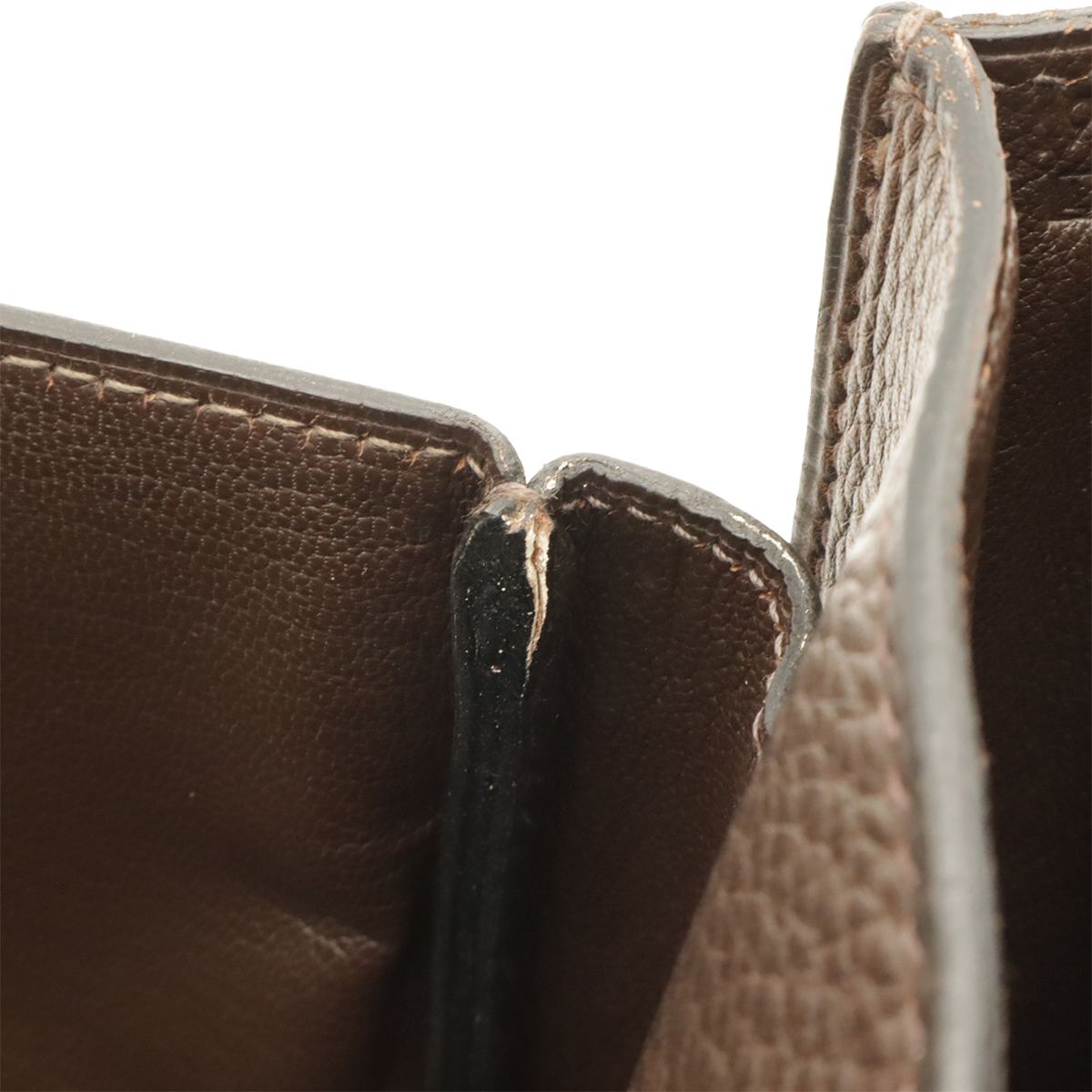 Hermes Steve Besace 35 Shoulder Bag Crossbody Taurillon Clemence Leather Brown — view 8