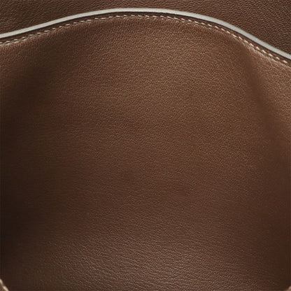Hermes Steve Besace 35 Shoulder Bag Crossbody Taurillon Clemence Leather Brown — view 7