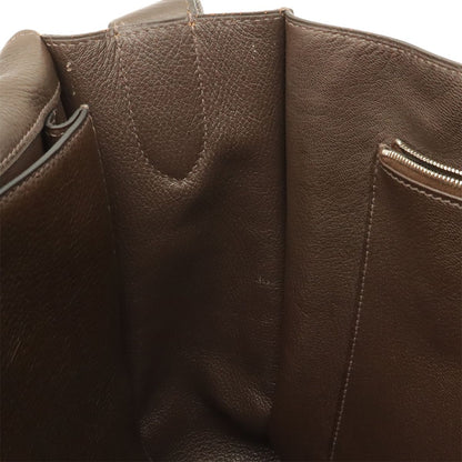 Hermes Steve Besace 35 Shoulder Bag Crossbody Taurillon Clemence Leather Brown — view 6