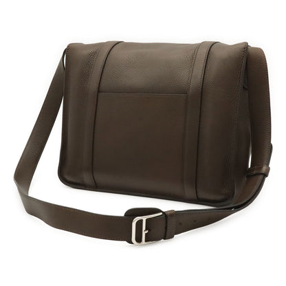 Hermes Steve Besace 35 Shoulder Bag Crossbody Taurillon Clemence Leather Brown — view 2