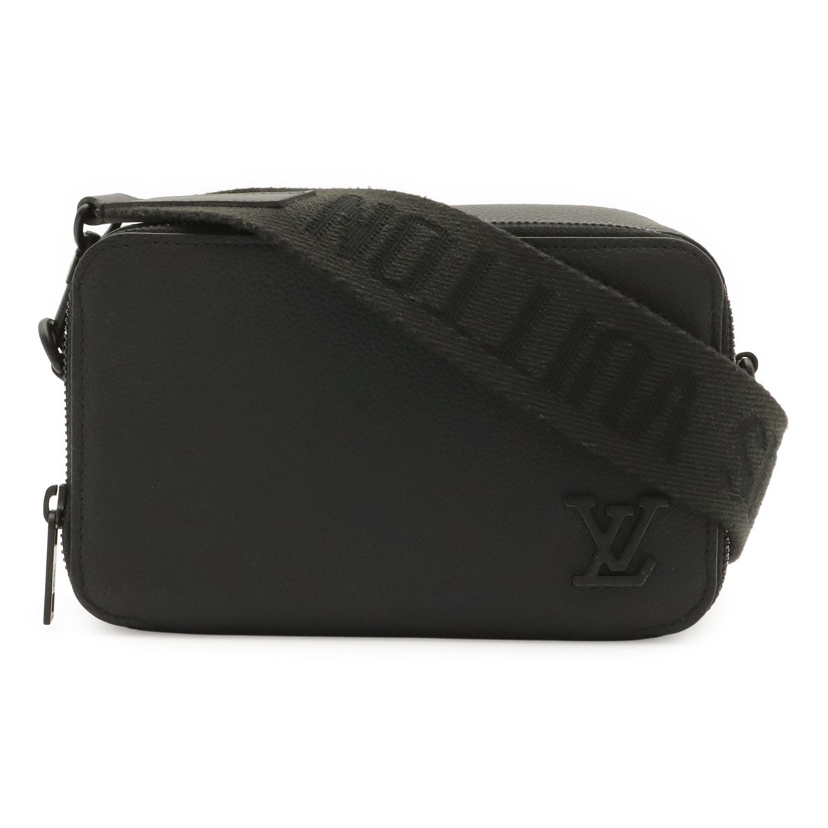 Louis Vuitton LV Aerogram Alpha Wearable Wallet Shoulder Bag 2-Way Clutch Noir