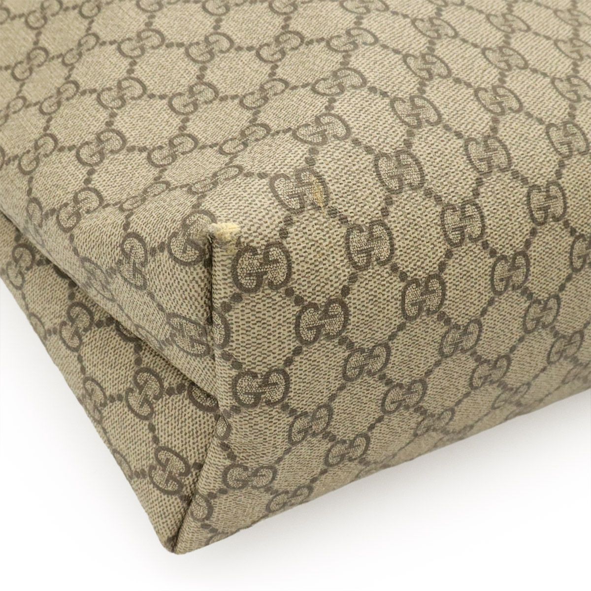 Gucci GG Supreme Plus Sherry Line New Selleria Tote Shoulder Bag Leather Beige — view 3