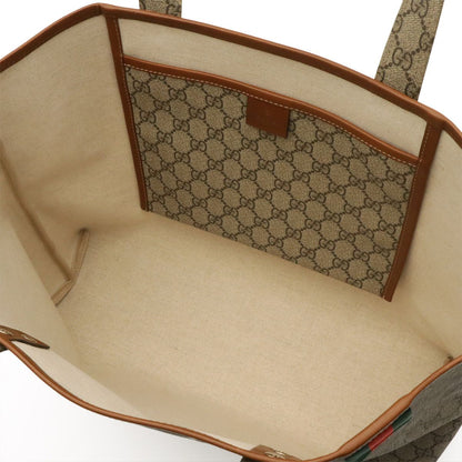 Gucci GG Supreme Plus Sherry Line New Selleria Tote Shoulder Bag Leather Beige — view 5