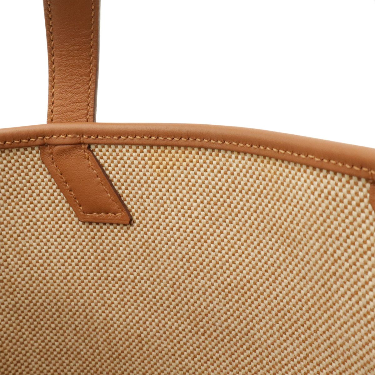 Hermes Ambie 27 PM Tote 2-Way Shoulder Bag Toile H Canvas Ecru — view 8