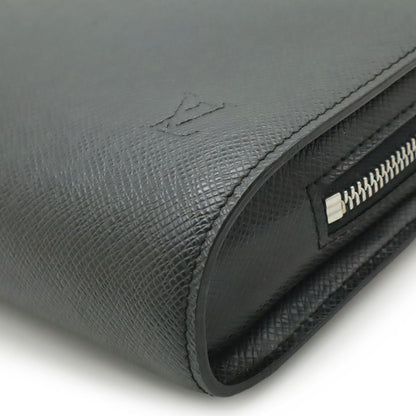 Louis Vuitton Taiga Baikal Clutch Handbag Ardoise Black — view 3
