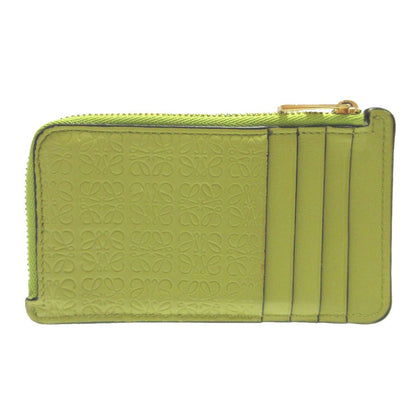 Loewe Repeat Anagram Leather Green Coin Case Card Fragment — view 3