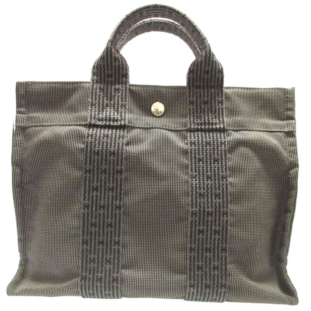 Hermes Herline PM Canvas Gray Tote Bag