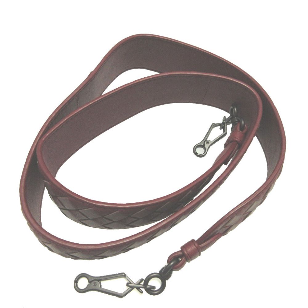 Bottega Veneta Intrecciato Leather Red Shoulder Strap — view 2