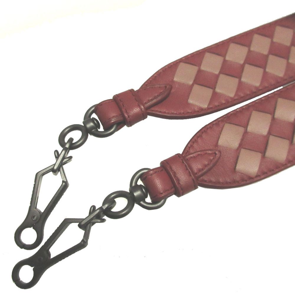 Bottega Veneta Intrecciato Leather Red Shoulder Strap — view 3