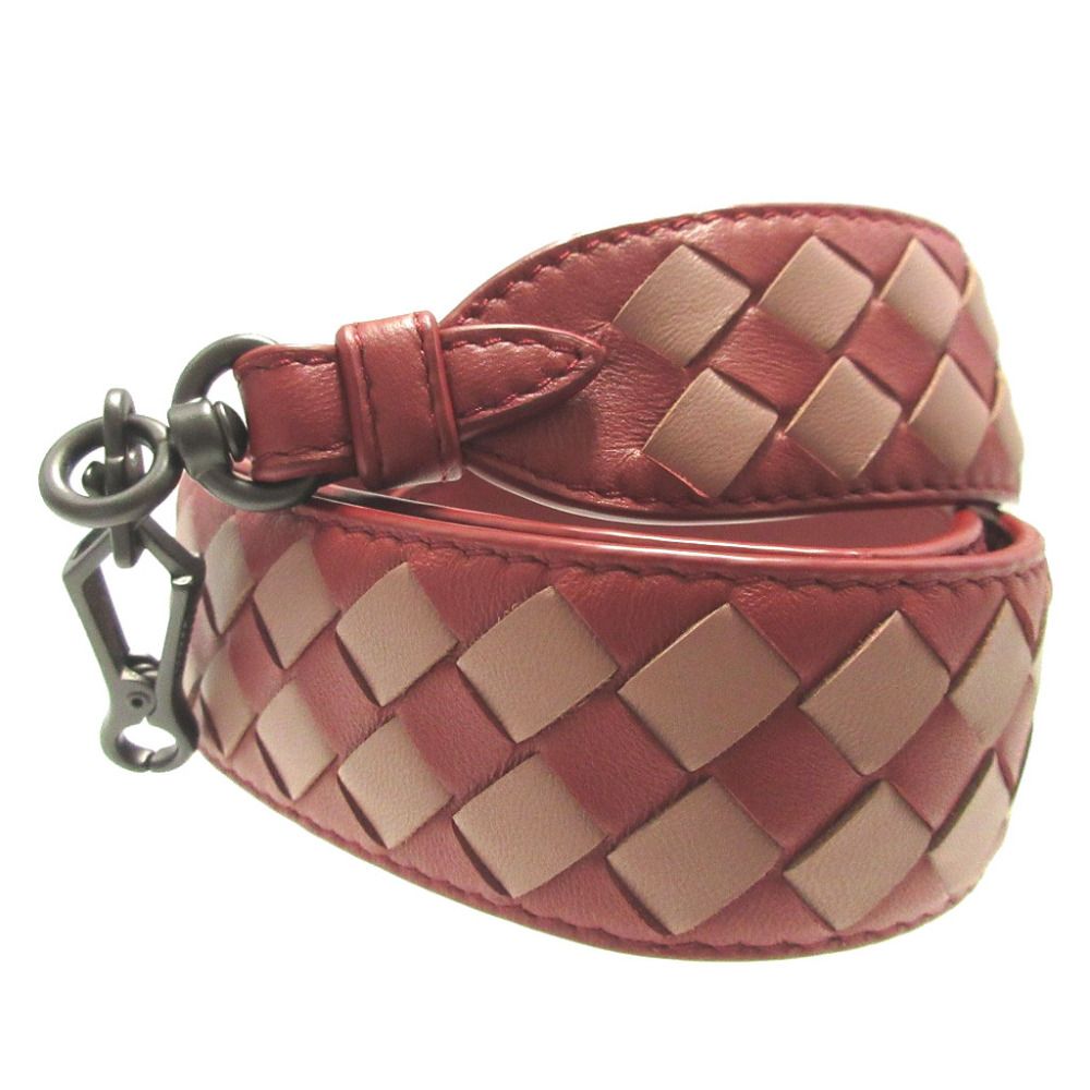 Bottega Veneta Intrecciato Leather Red Shoulder Strap