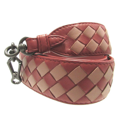 Bottega Veneta Intrecciato Leather Red Shoulder Strap