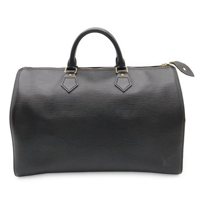 Louis Vuitton Epi Speedy 35 Boston Bag Leather Noir Black