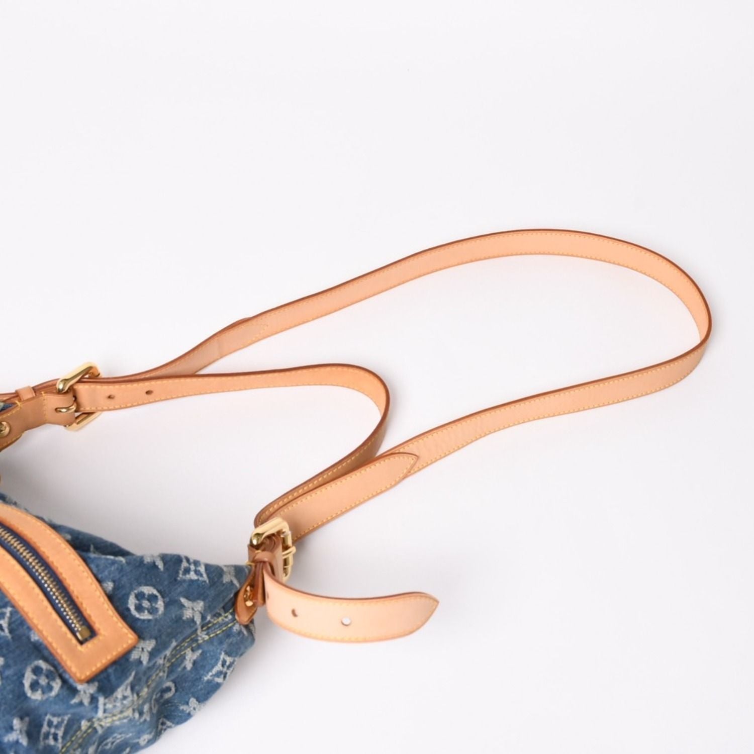 Louis Vuitton Monogram Denim Baggy GM Shoulder Bag Indigo Blue Gold — view 5