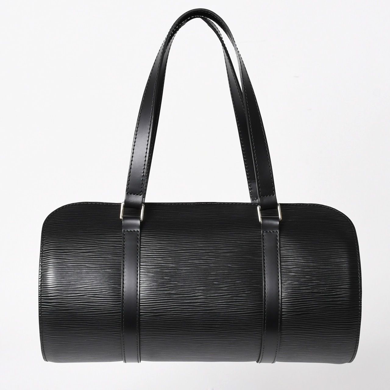Louis Vuitton Papillon 30 GM Handbag Epi Silver Tube Shape — view 2