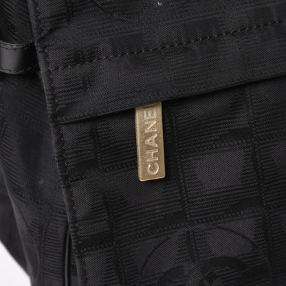 Chanel New Travel Line Messenger Bag Nylon Jacquard Leather Gold — view 4