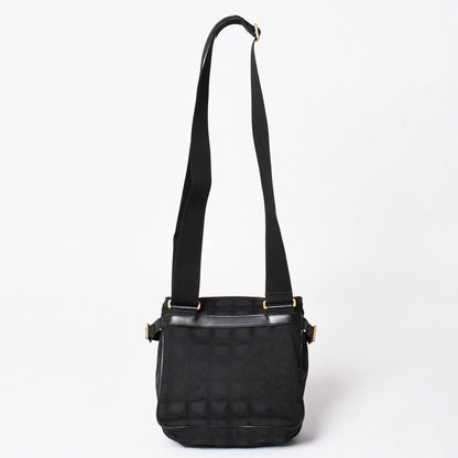Chanel New Travel Line Messenger Bag Nylon Jacquard Leather Gold — view 2