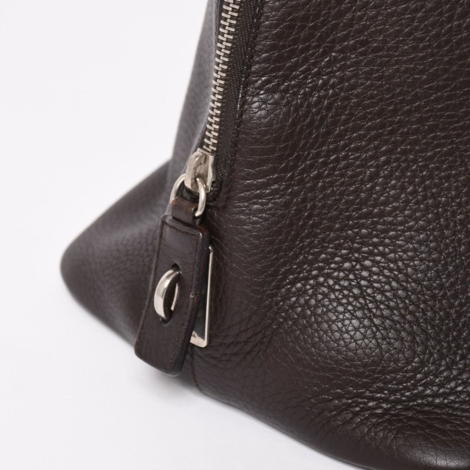 Prada Tote Bag Dark Brown Silver — view 5