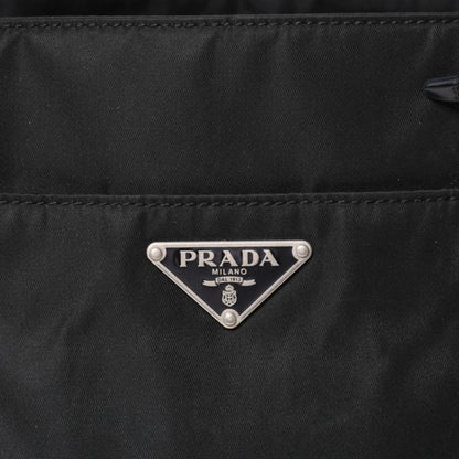 Prada Tote Bag Croco Embossed Nylon Leather Black Silver — view 7