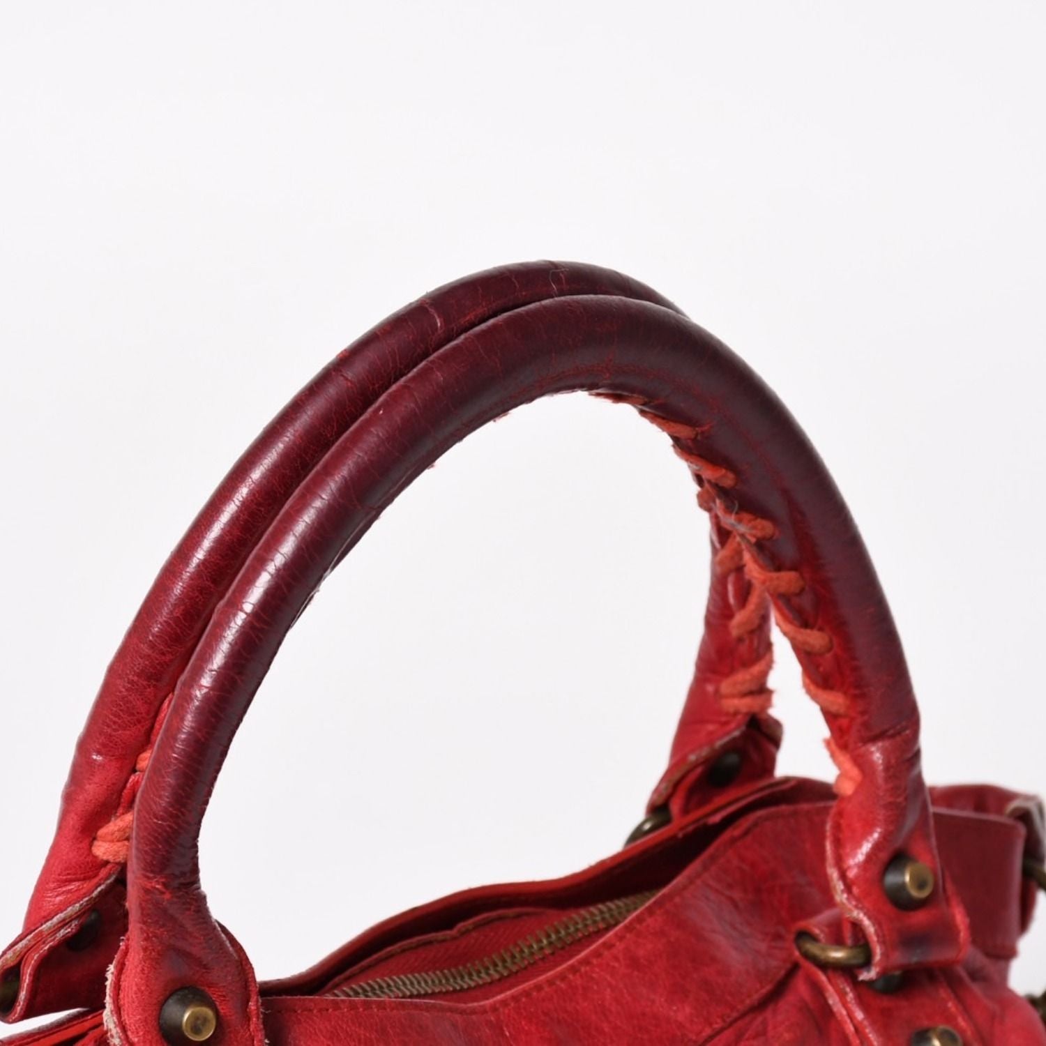 Balenciaga the First 2-Way Shoulder Bag Red Blanc — view 4