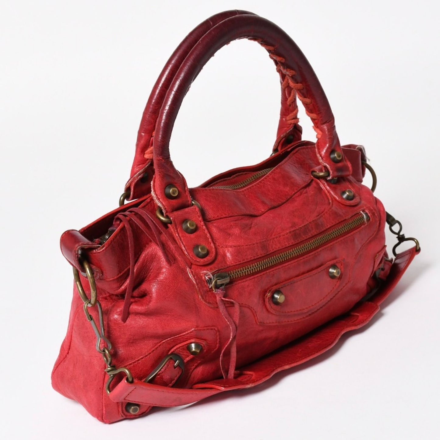 Balenciaga the First 2-Way Shoulder Bag Red Blanc — view 3