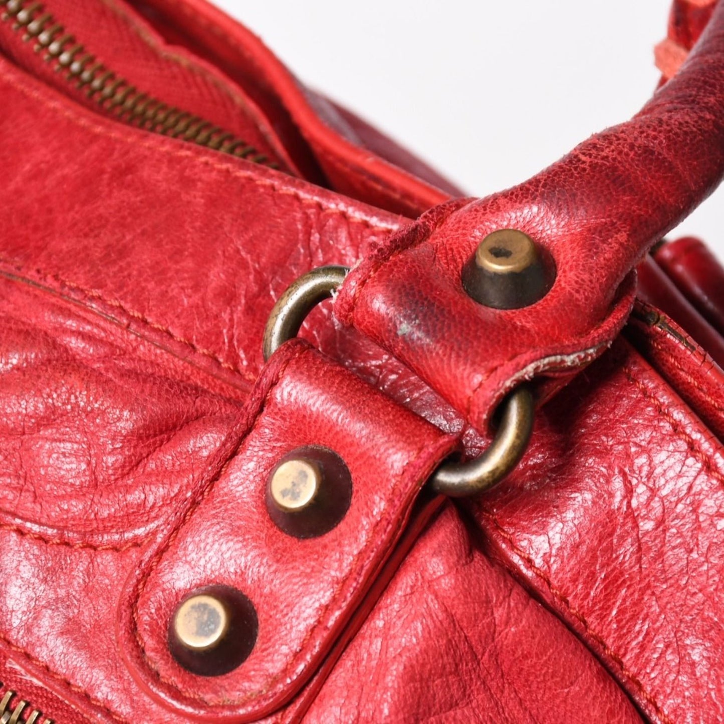 Balenciaga the First 2-Way Shoulder Bag Red Blanc — view 7